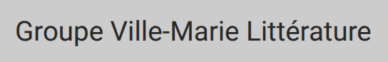 Logo Groupe Ville-Marie Littérature